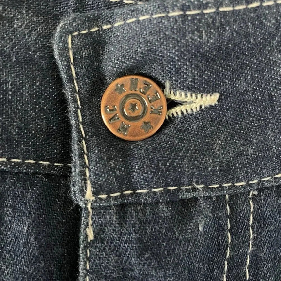 Vintage Mac Keen Women’s Jeans 30 High Waist Wide Leg Dark Blue Denim France - Picture 4 of 10